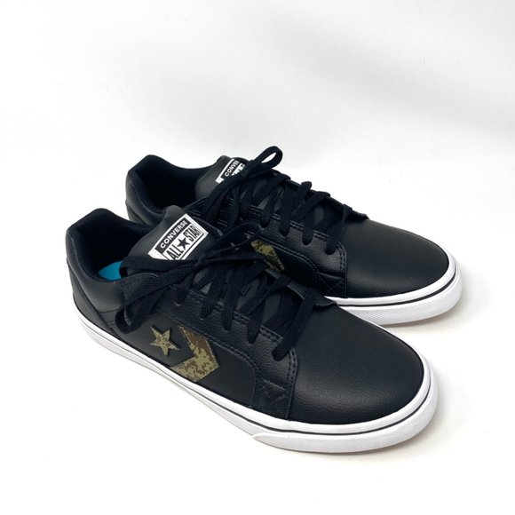Converse Men's Size 11 170124F El Distrito 2.0 Faux Leather Black Camo Sneakers - Picture 3 of 10